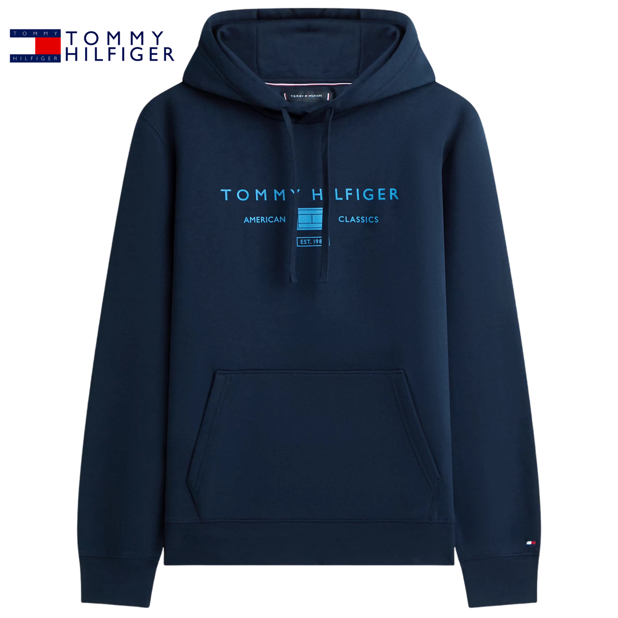 Tommy Hilfiger Brand Love Logo Navy Hood Navy