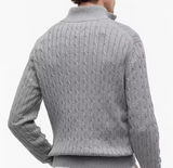 Tommy Hilfiger Cable Knit Half Zip Knit Grey