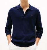 Tommy Hilfiger Cashmere Long Sleeve Polo Navy