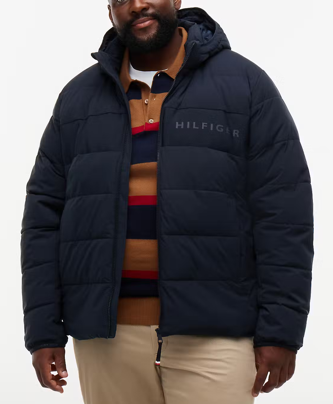 Tommy Hilfiger Detachable Hood Puffer Navy