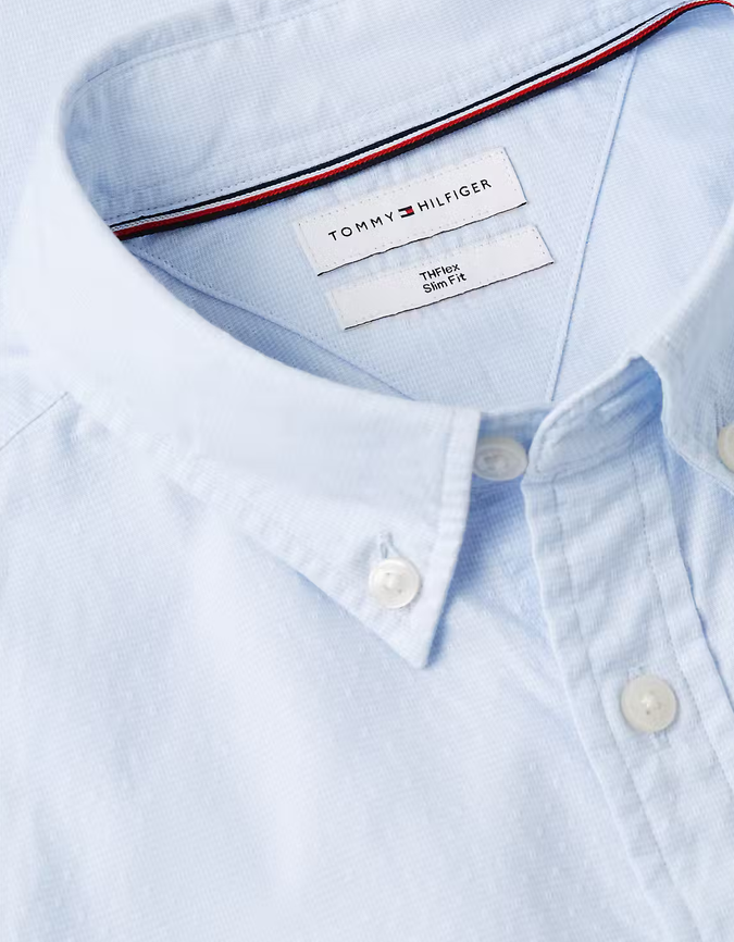 Tommy Hilfiger Flex Blue Spotted Shirt Blue