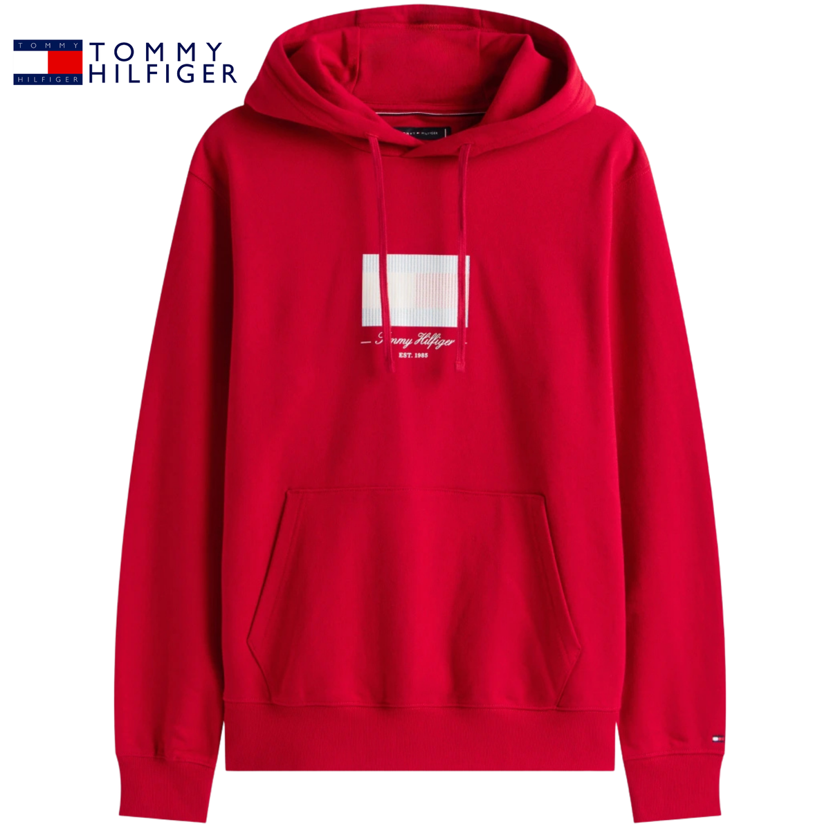 Tommy Hilfiger Red Flag Hoodie Red