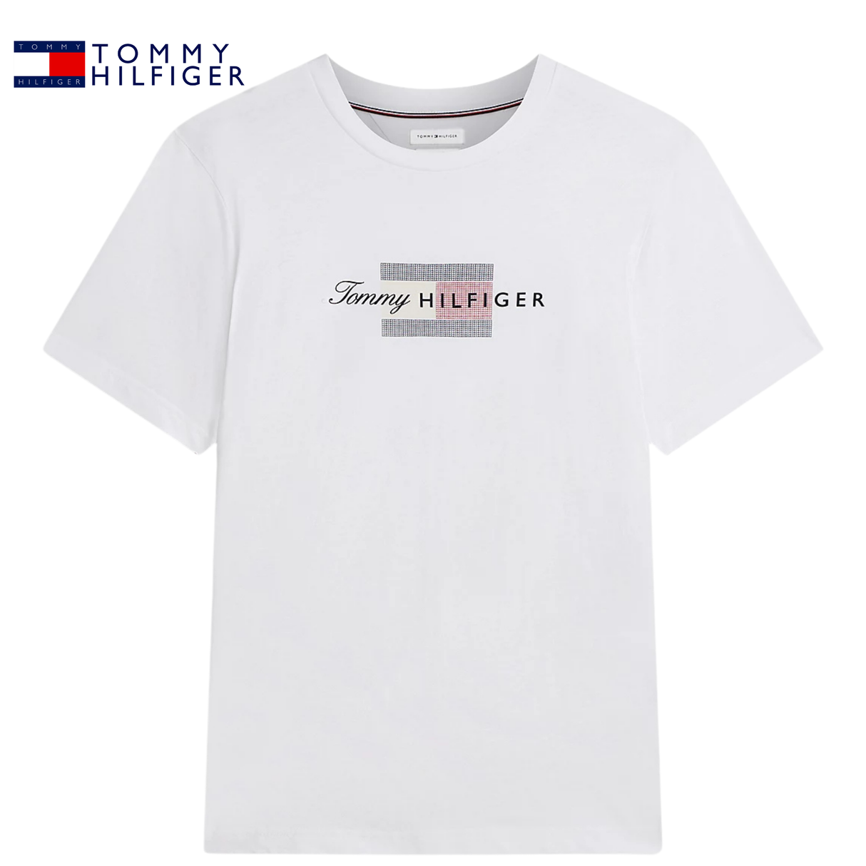 Tommy Hilfiger Script Flag Logo Tee White