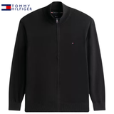 Tommy Hilfiger Cashmere Full Zip Knit Black