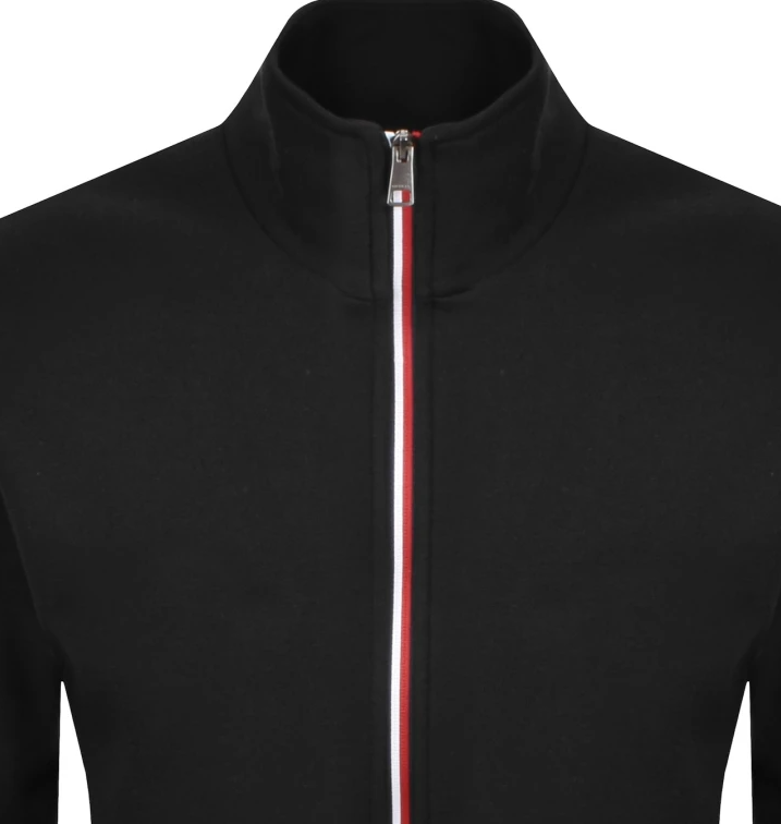 Tommy Hilfiger Global Stripe Zip Sweater Black