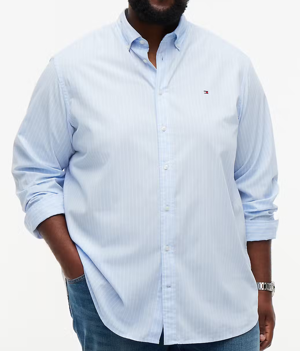 Tommy Hilfiger Hairline Poplin Shirt Blue