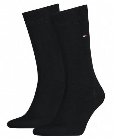 Tommy Hilfiger 2-Pack Black Logo Socks Black