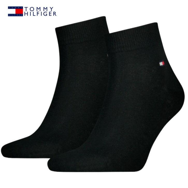 Tommy Hilfiger 2-Pack Quarter Black Sock Black