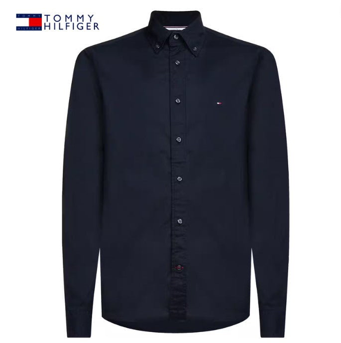 Tommy Hilfiger Navy Poplin Shirt Navy