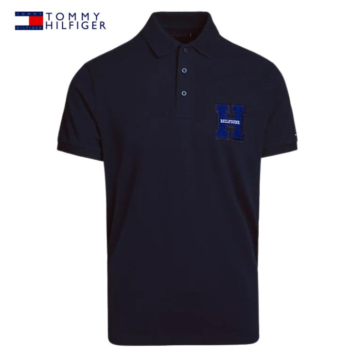 Tommy Hilfiger Boucle Embroirdered Polo Navy