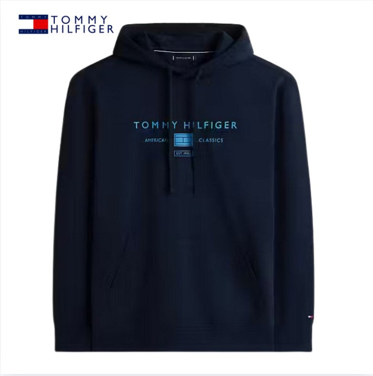 Tommy Hilfiger Brand Love Logo Navy Hood Navy