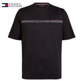 Tommy Hilfiger Stripe Chest Black Tee Black