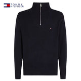 Tommy Hilfiger Chunky Knit Quarter Zip Navy