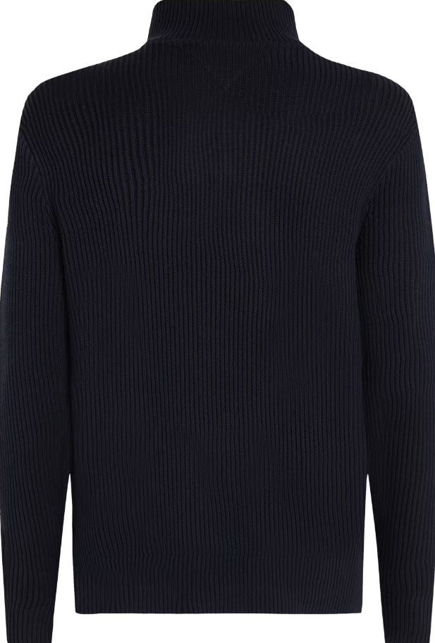 Tommy Hilfiger Chunky Knit Quarter Zip Navy