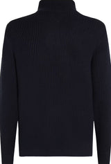 Tommy Hilfiger Chunky Knit Quarter Zip Navy