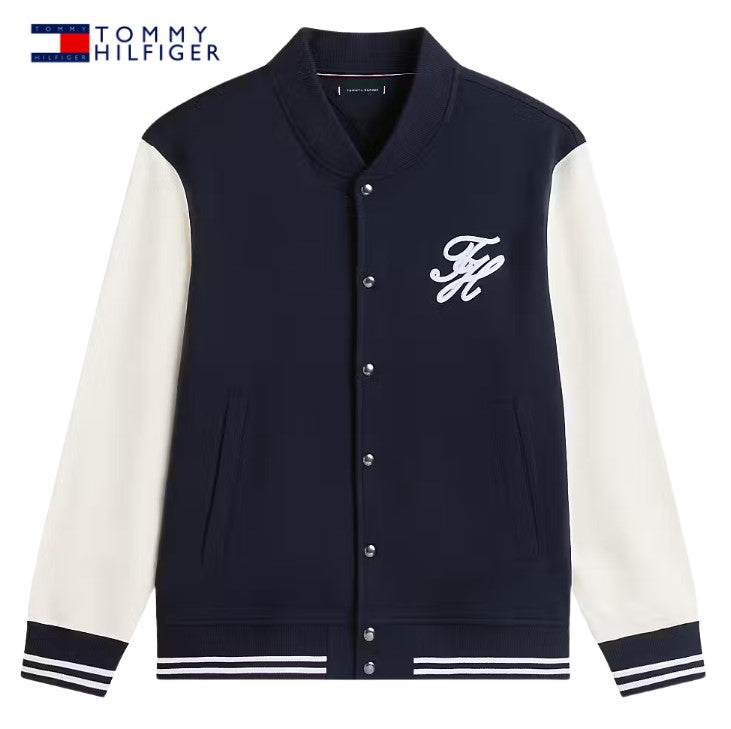 Tommy Hilfiger Script Logo Bomber Jacket Navy
