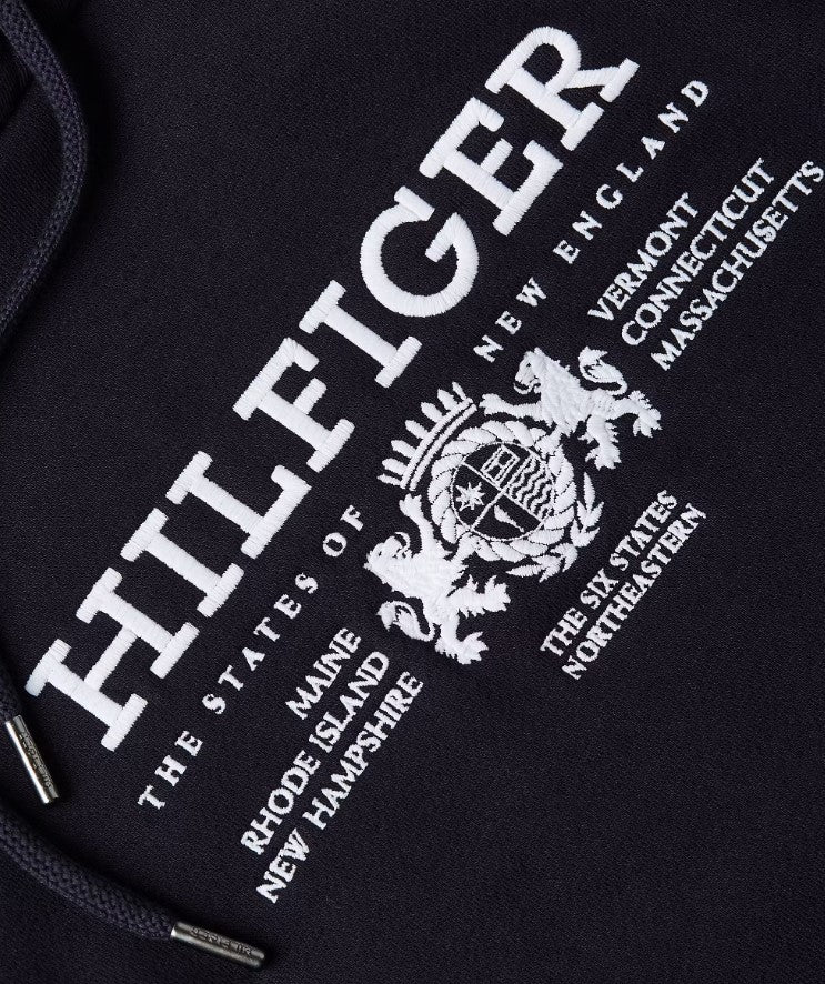 Tommy Hilfiger Crest Logo Navy Hoodie Navy