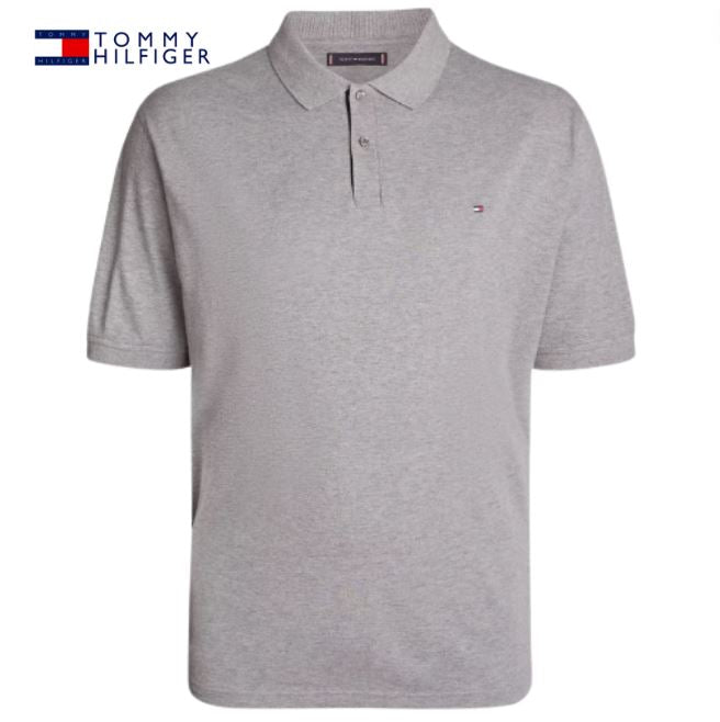 Tommy Hilfiger Flag Placket Grey Polo Grey