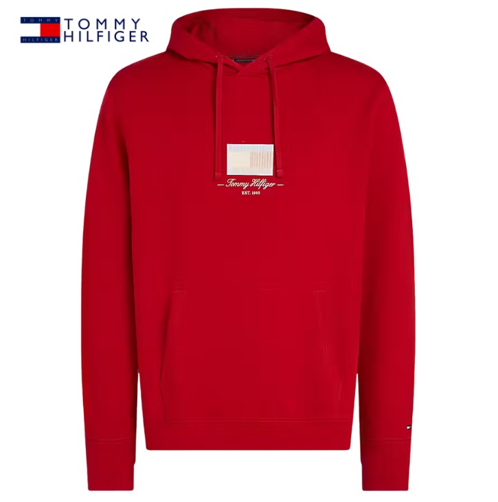 Tommy Hilfiger Red Flag Hoodie Red