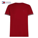 Tommy Hilfiger Global Stripe Cuff Tee Red