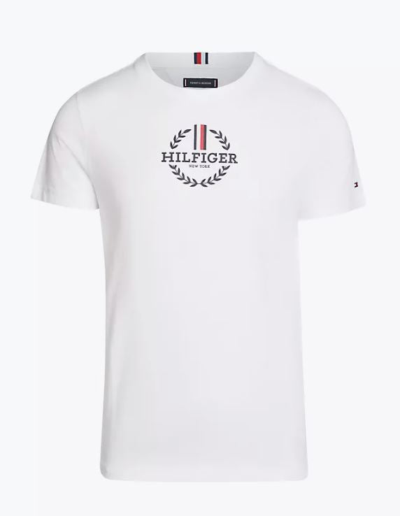 Tommy Hilfiger Global Stripe White Tee White