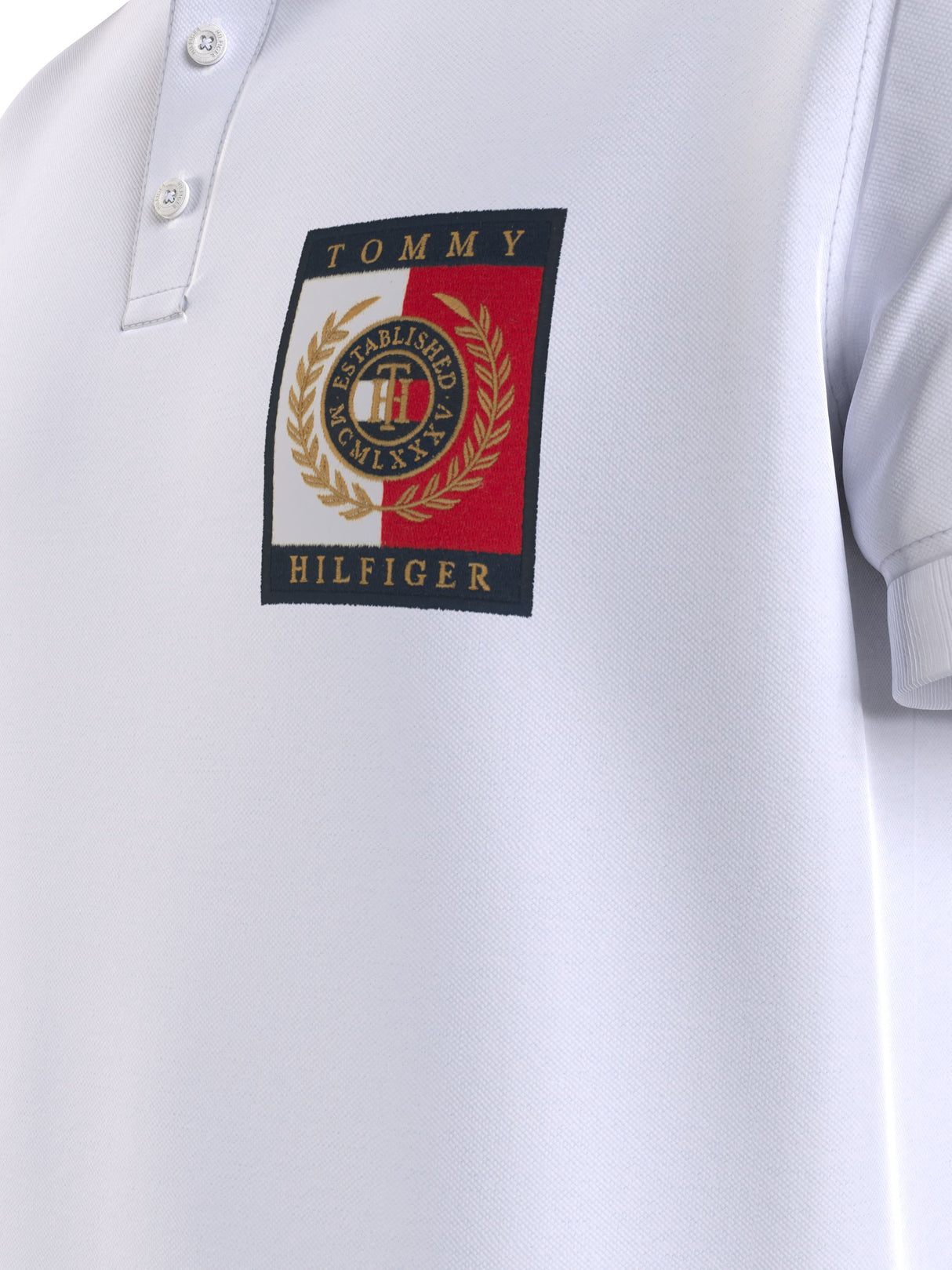 Tommy Hilfiger Icon Badge White Polo White