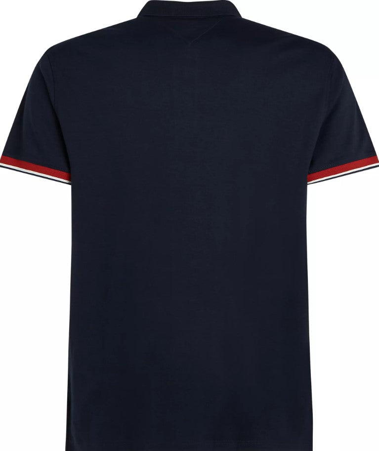 Tommy Hilfiger Interlock Sleeve Tip Polo Navy