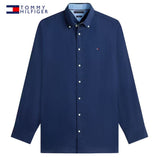 Tommy Hilfiger Linen Blend Navy Shirt Navy