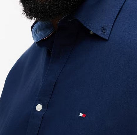 Tommy Hilfiger Linen Blend Navy Shirt Navy