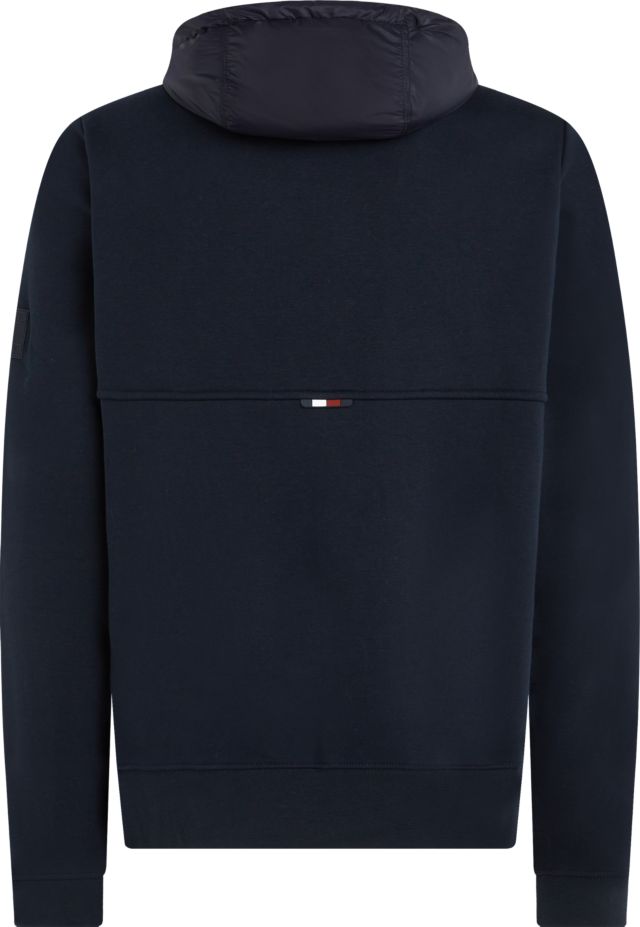 Tommy Hilfiger Mix Media Navy Zip Hoodie Navy