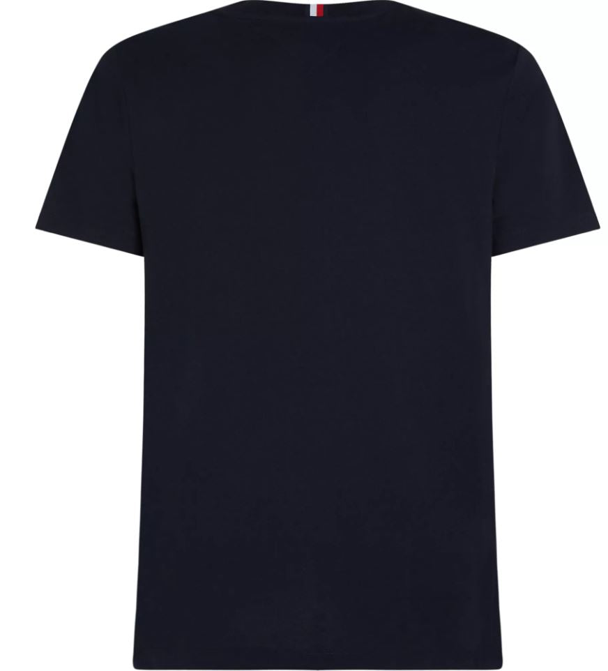 Tommy Hilfiger Mono Stripe Logo Navy Tee Navy
