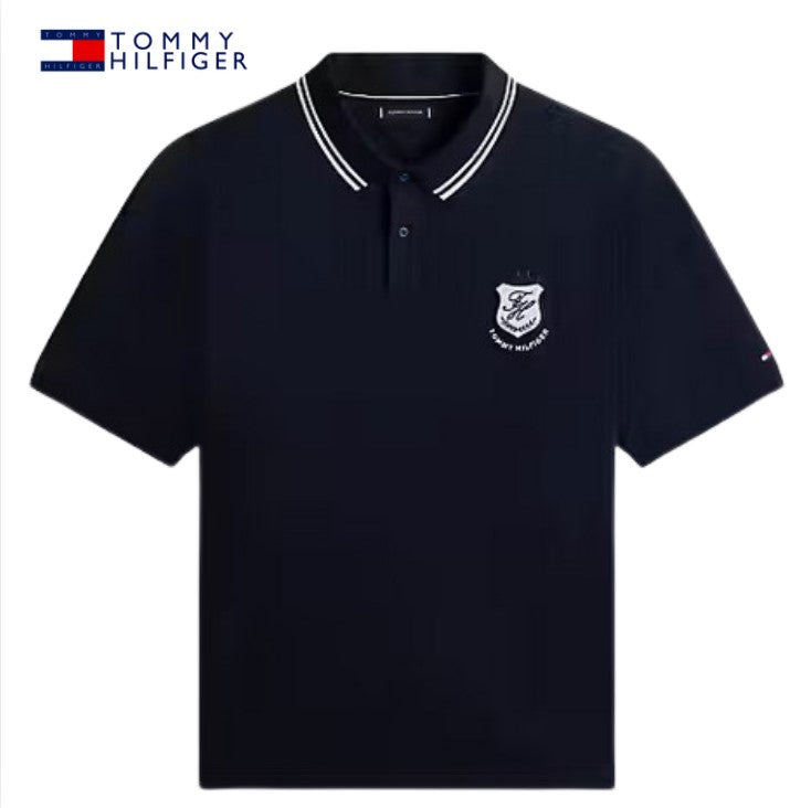 Tommy Hilfiger Pique Navy Polo Navy