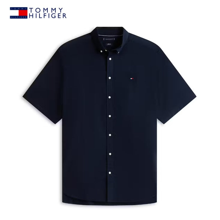 Tommy Hilfiger Poplin Solid Navy Shirt Navy