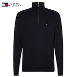 Tommy Hilfiger Quarter Zip Black Knit Black