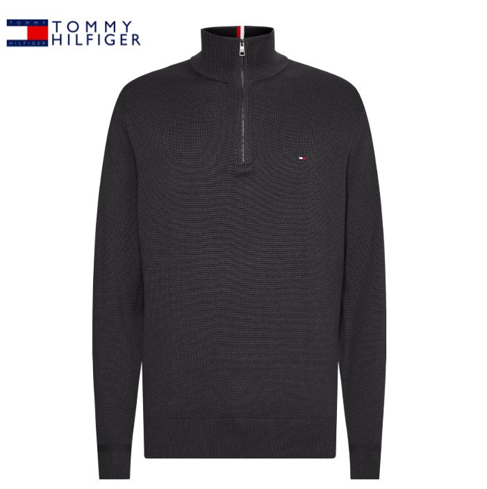Tommy Hilfiger Grey Cashmere Zip Knit Grey