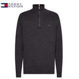 Tommy Hilfiger Grey Cashmere Zip Knit Grey