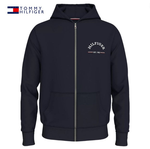 Tommy Hilfiger Roundall Navy Zip Hoodie Navy