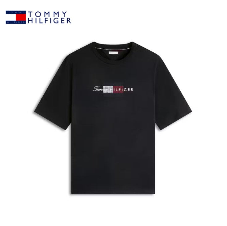 Tommy Hilfiger Script Flag Logo Navy Tee Navy