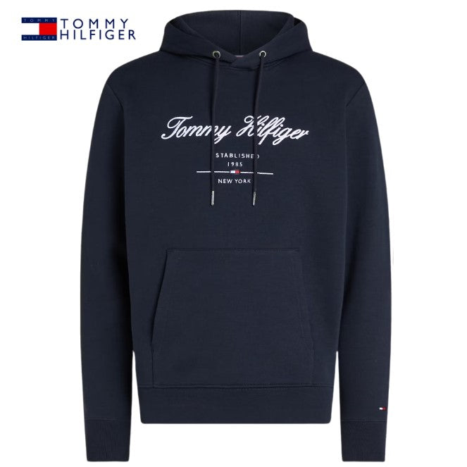 Tommy Hilfiger Script Logo Navy Hoodie Navy