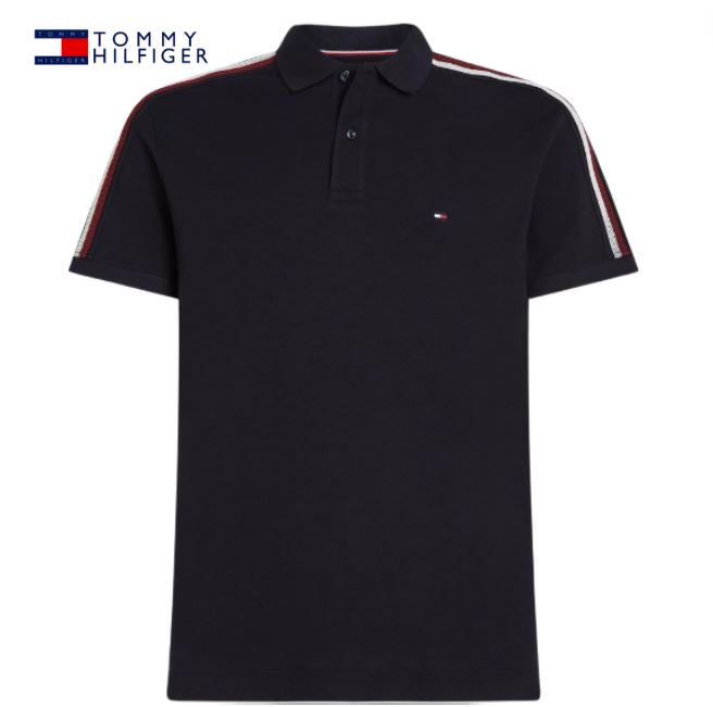Tommy Hilfiger Shadow Stripe Navy Polo Navy