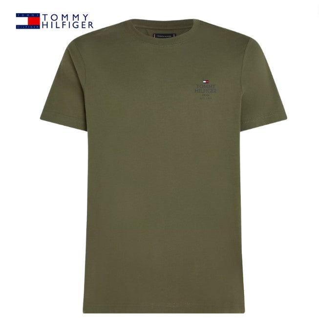 Tommy Hilfiger Stack Logo Green Tee Green