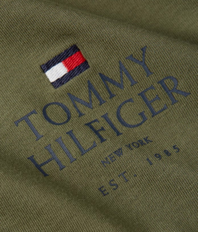 Tommy Hilfiger Stack Logo Green Tee Green