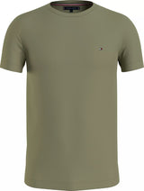 Tommy Hilfiger Stretch Logo Olive Tee Green