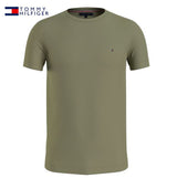 Tommy Hilfiger Stretch Logo Olive Tee Green