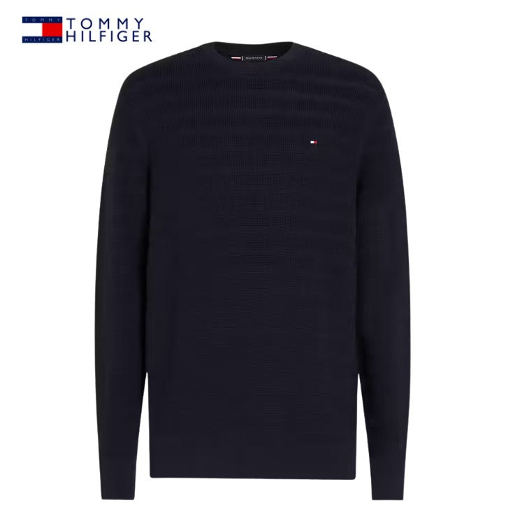 Tommy Hilfiger Textured Stripe Sweater Navy