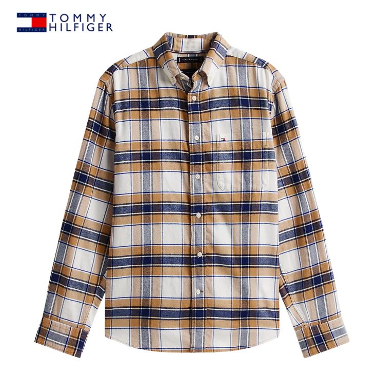 Tommy Hilfiger Tartan Canvas Shirt Beige
