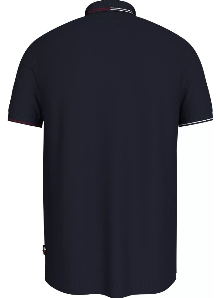 Tommy Hilfiger Placket Zip Navy Polo Navy