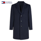 Tommy Hilfiger Wool Mix Button Coat Navy