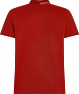 Tommy Hilfiger Placket Zip Red Polo Red