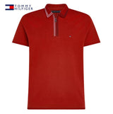 Tommy Hilfiger Placket Zip Red Polo Red